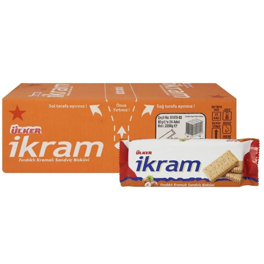 Ülker İkram Fındıklı Bisküvi 84 Gr*24
