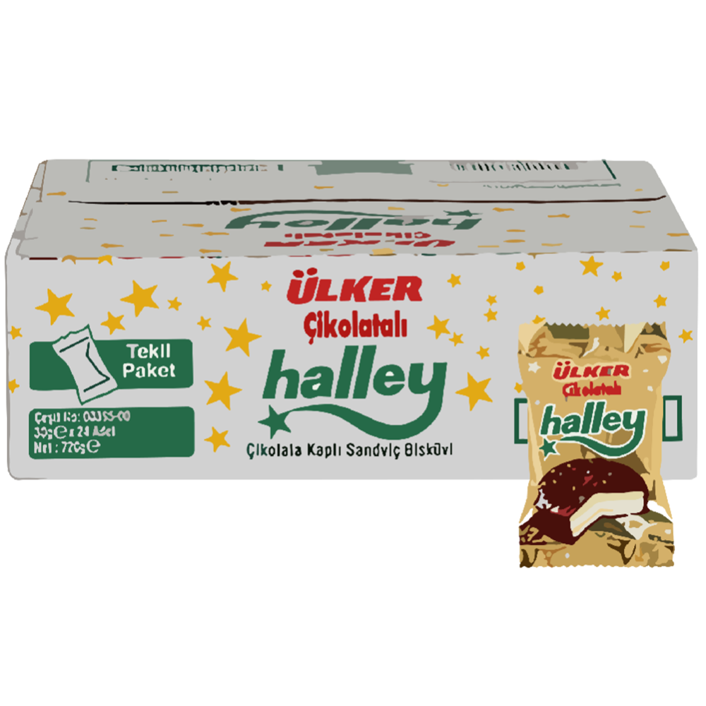 Ülker Halley 30 Gr*24 Çik.Kapl.Bisküvi