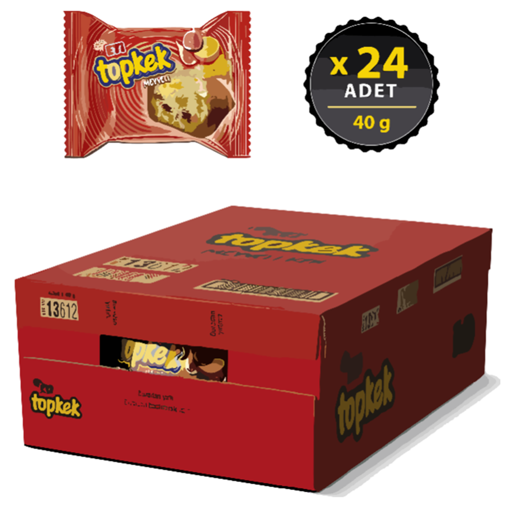 Eti Topkek 40 Gr*24 Meyveli