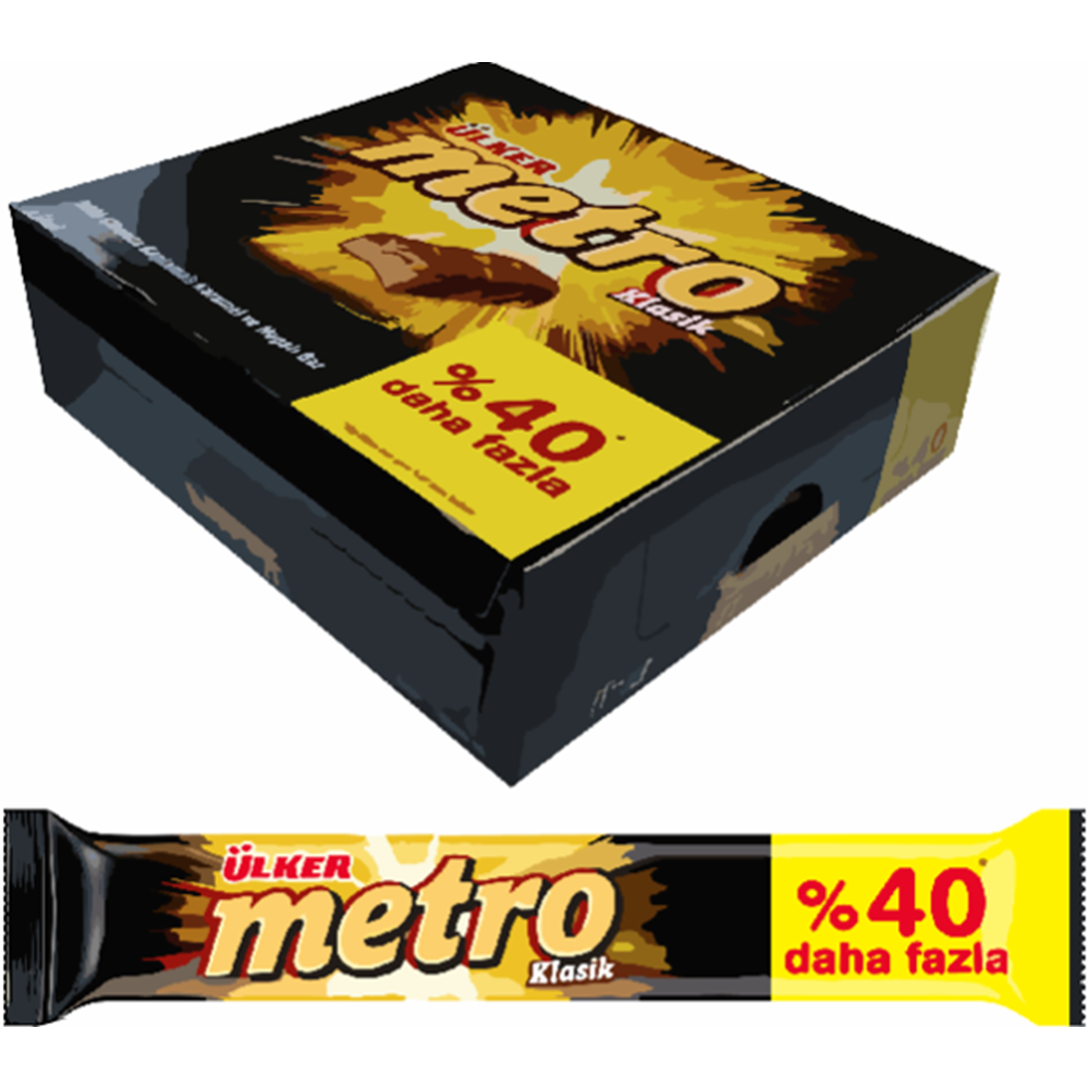Ülker Metro 50 Gr*18 Kaplamalı Bar