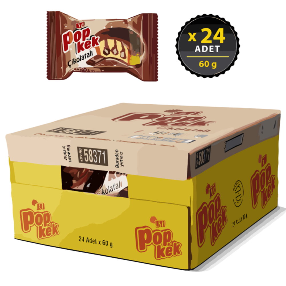 Eti Popkek 60 Gr*24 Çikolatatalı