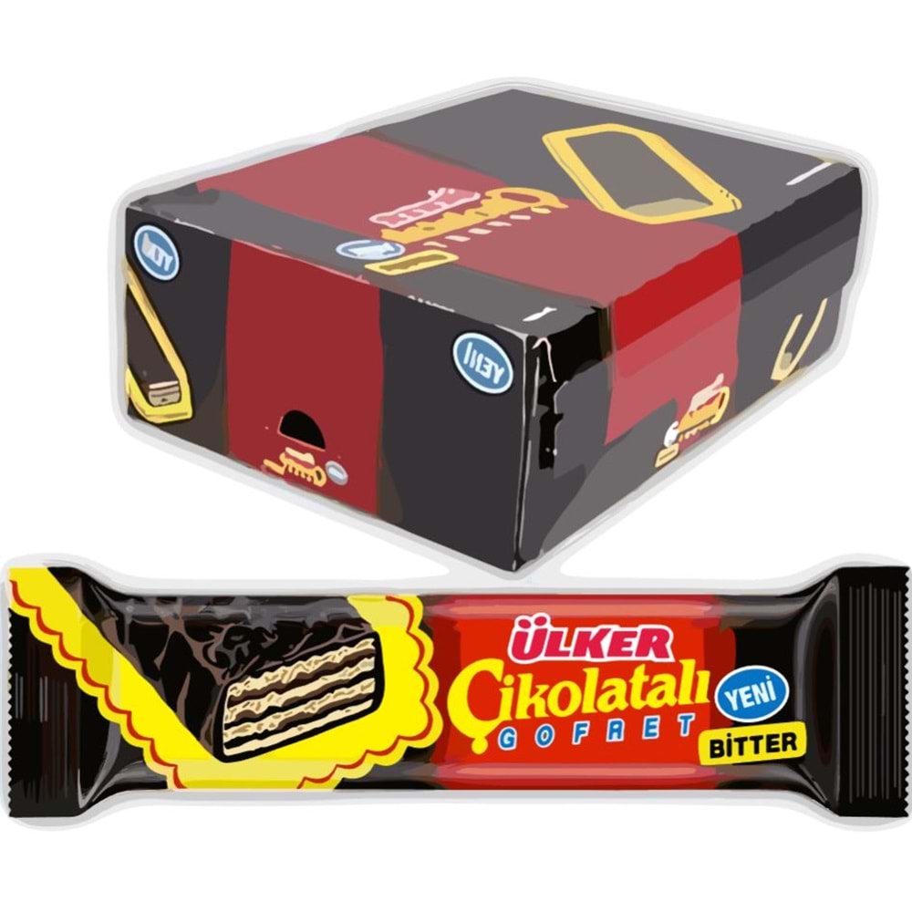 Ülker Çikolatalı Gofret 35Gr*24 Bitter