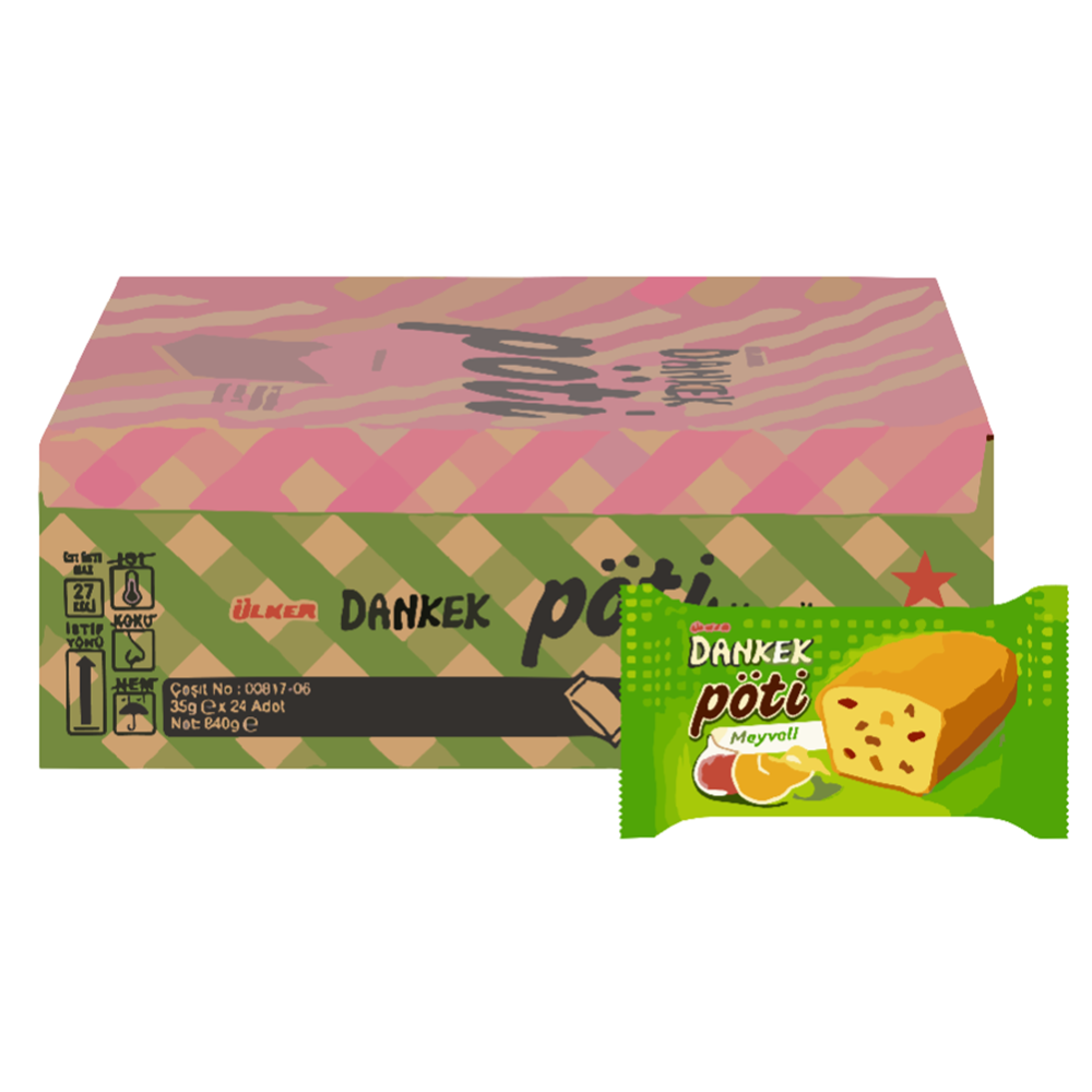Ülker Dankek Pöti Kek 35 Gr*24 Meyveli