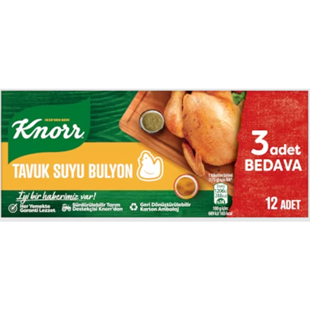 Knorr Tavuk Suyu Bulyon 12 Li*48