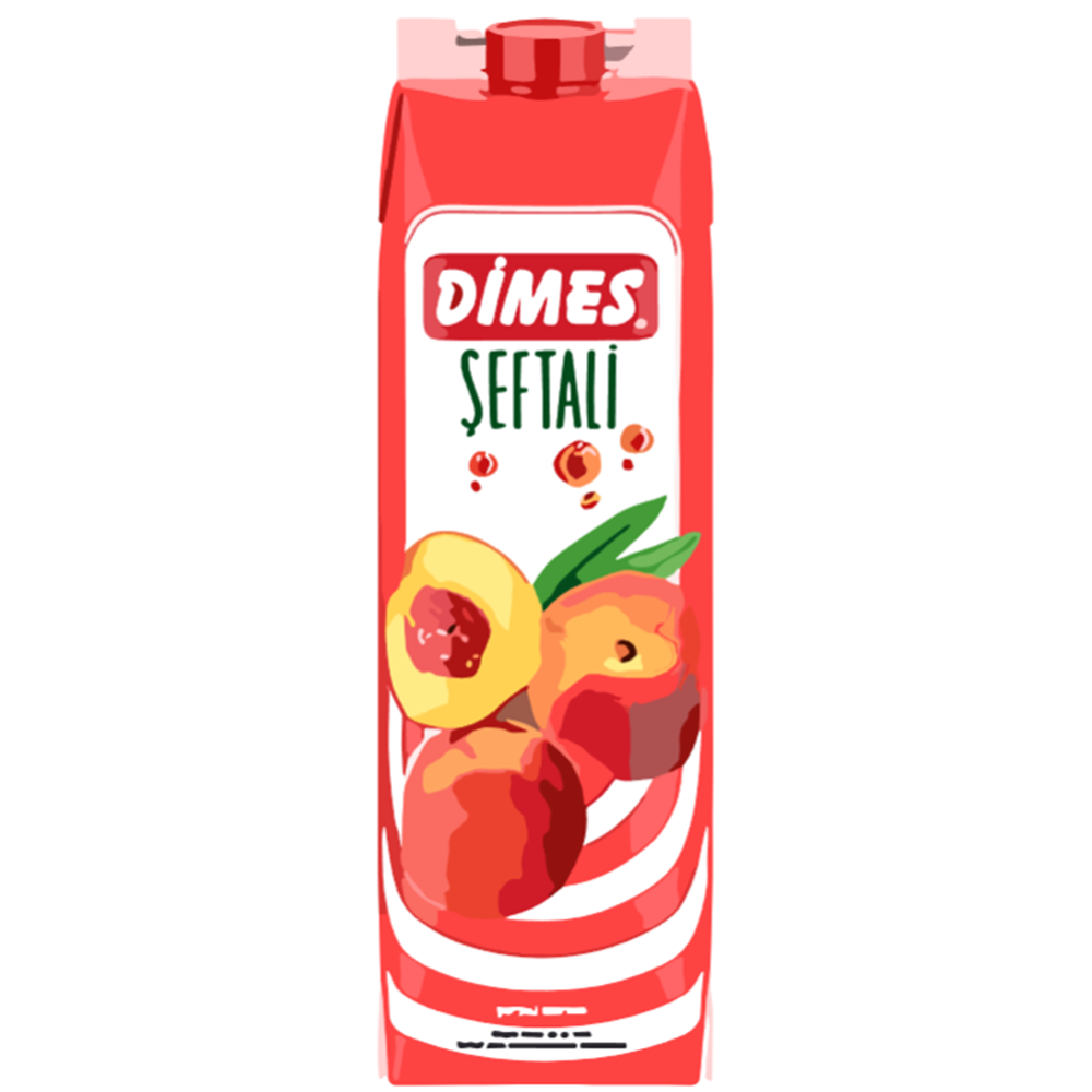Dimes Meyve Suyu 1,00 Lt*12 Şeftali Nektari