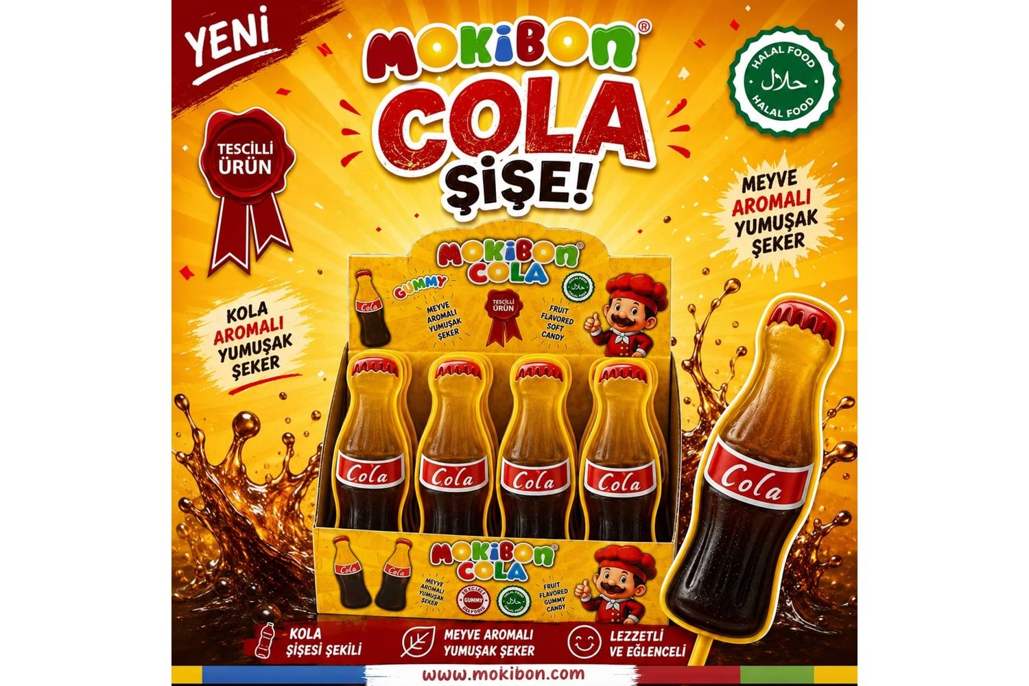 Jelibon Mokibon Cola 22 Gr*24