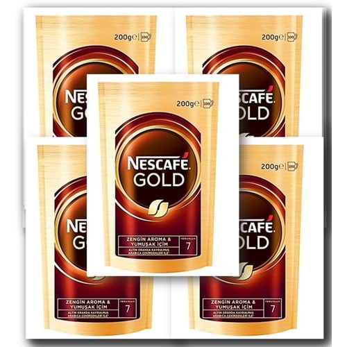 Kahve Nescafe Gold 200 Gr * 6 Poşet