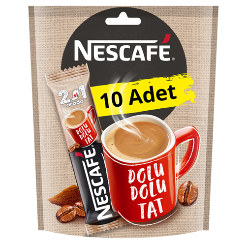 Kahve Çoklu Pkt Nescafe 2si1 Arada (10 lu Pkt) * 12 Şekersiz