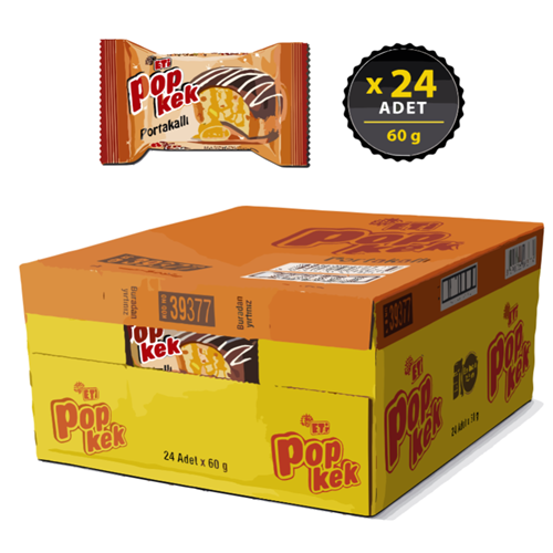 Eti Popkek 60 Gr Portakallı*24