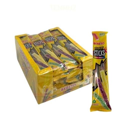 Kervan Bebeto Kutu Sour Sticks Karışık Şeker 30 Gr*24