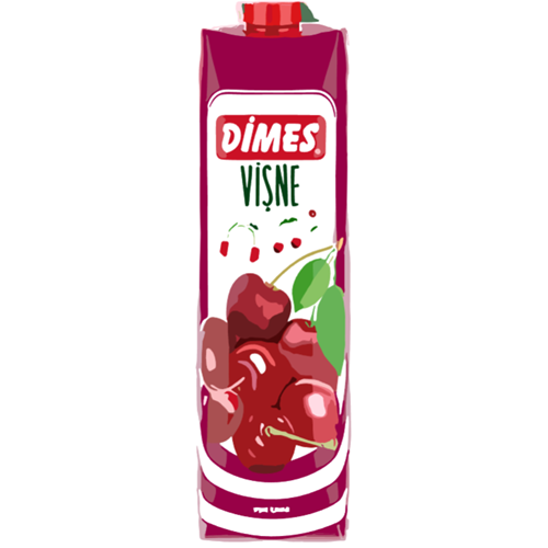 Dimes Meyve Suyu 1,00 Lt*12 Vişne Nektari