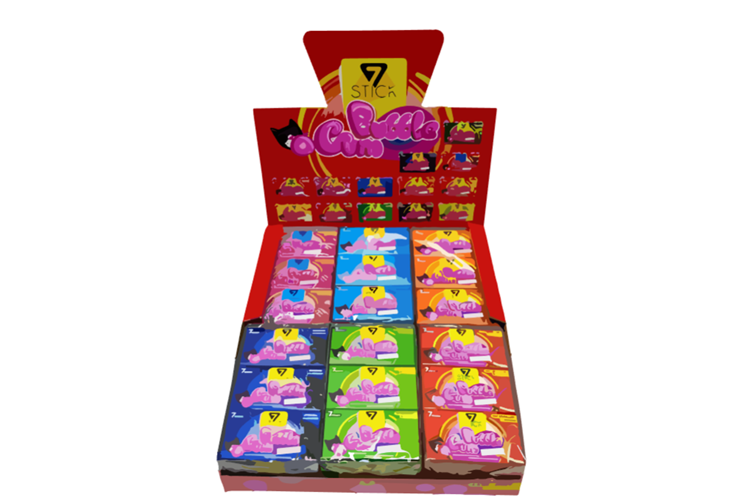Stıck 7 Bubble Gum - 5 li Çeşitleri (Stant)*144