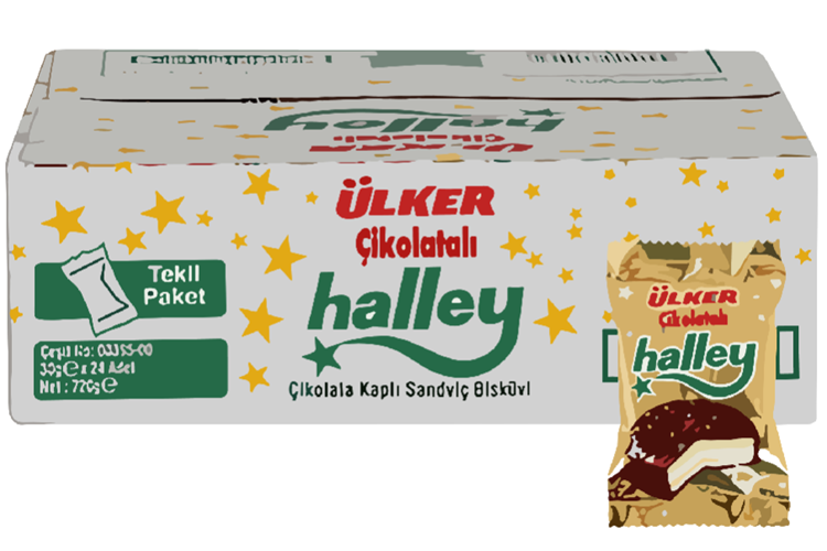 Ülker Halley 30 Gr*24 Çik.Kapl.Bisküvi