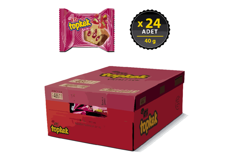 Eti Topkek 40 Gr*24 Çilekli