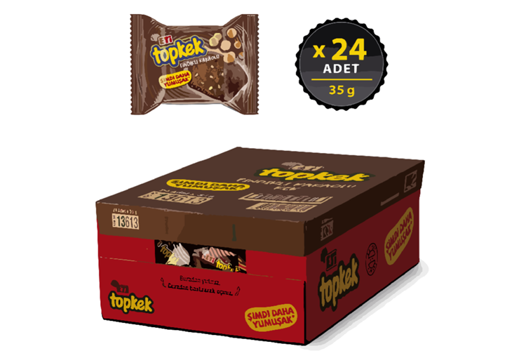 Eti Topkek 40 Gr*24 Fındık Kakaolu