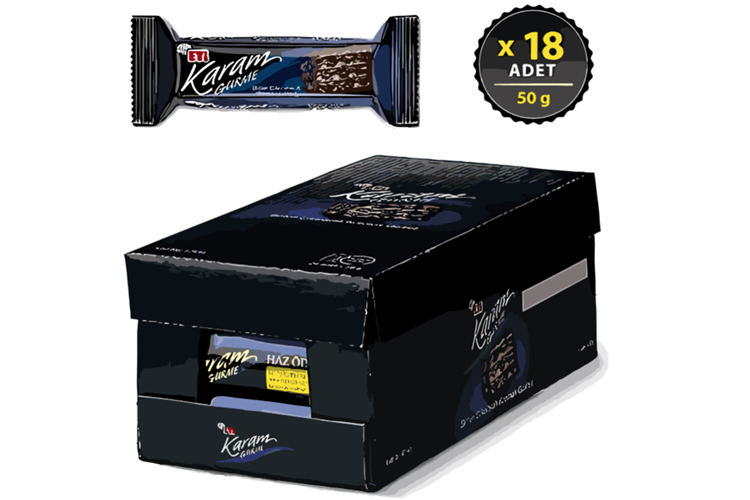 Eti Karam Gurme Gofret Bitter Çikolatalı 50 G*18