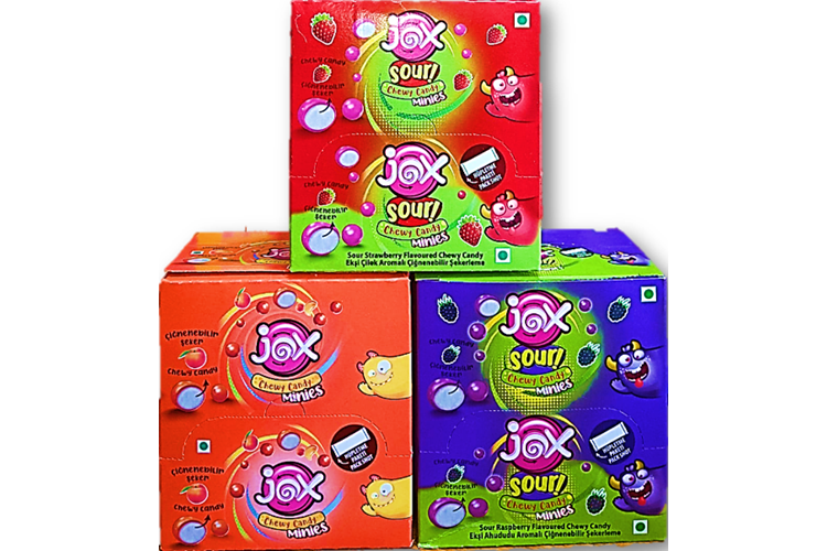 Jox Sour Chewy Candy Minies 12 Gr*24