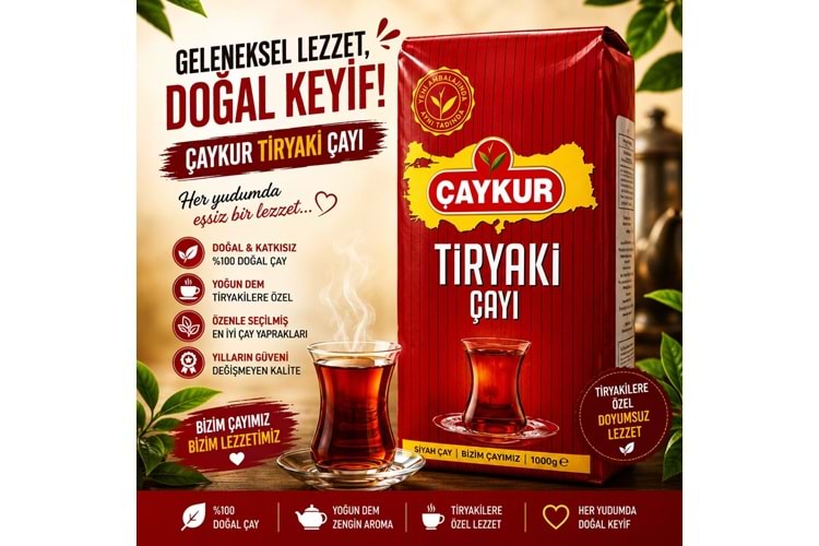 Çaykur 1 Kg * 10 Tiryaki Çay