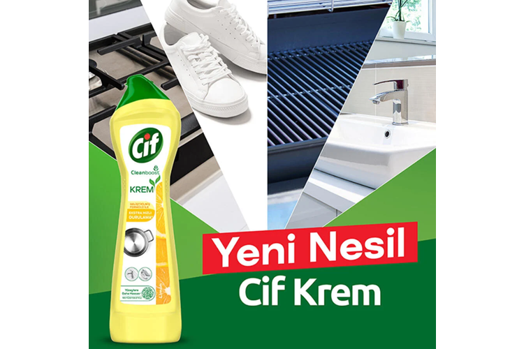 Yüzey Temizleyici Cif Krem 500 Ml*16 Limonlu