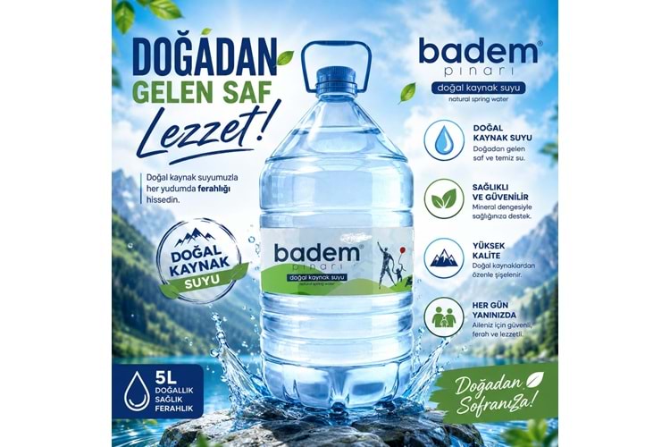 Badem Pınarı 5,00 Lt * 4 Pet Su