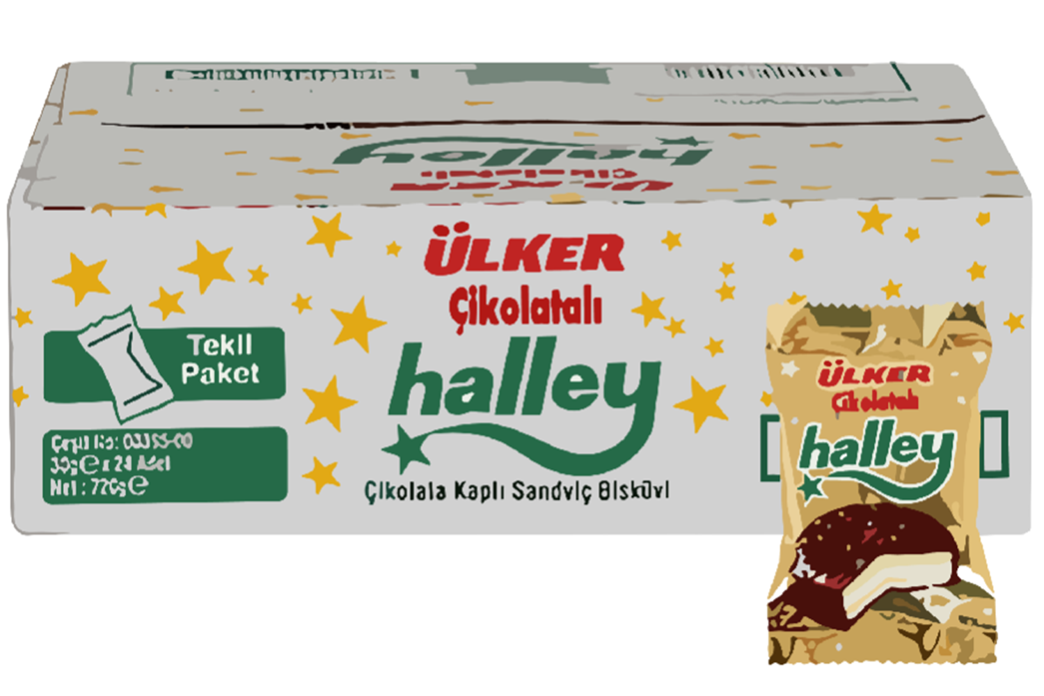 Ülker Halley 30 Gr*24 Çik.Kapl.Bisküvi