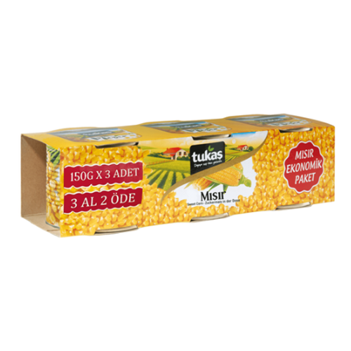 Konserve Tukaş Mısır 3x150 Gr*16