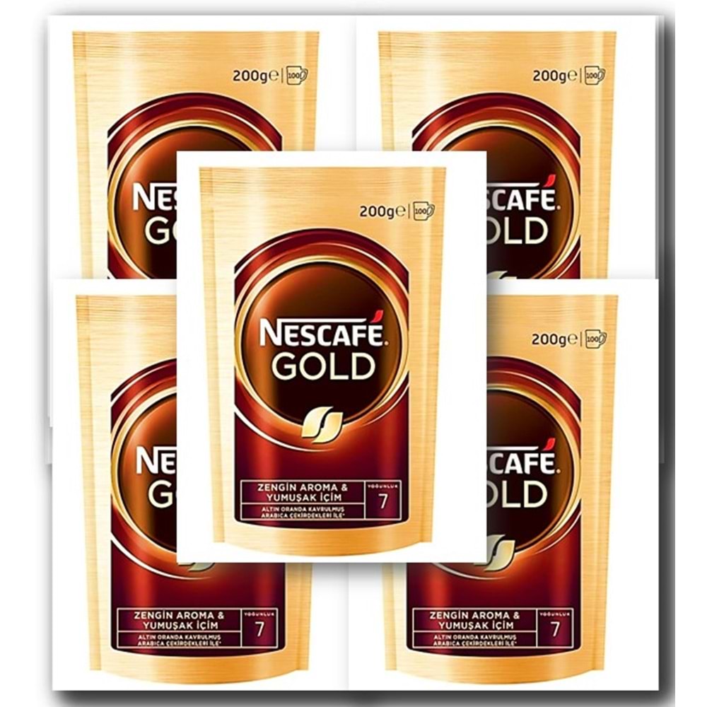Kahve Nescafe Gold 200 Gr * 6 Poşet