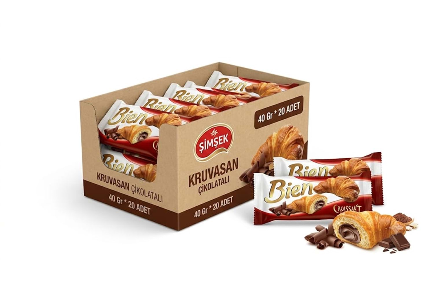 Şimşek Kruvasan Çikolatalı 40 Gr*20
