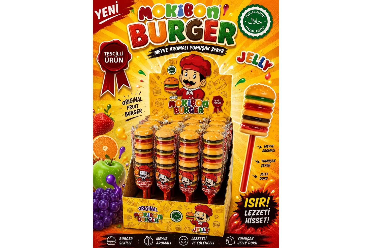 Jelibon Mokibon Hamburger 35 Gr*24