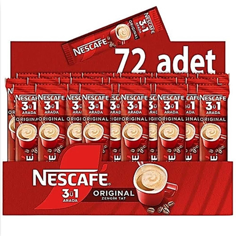 Kahve Nescafe 3ü1 Arada 17 Gr * 72 Orıgınal